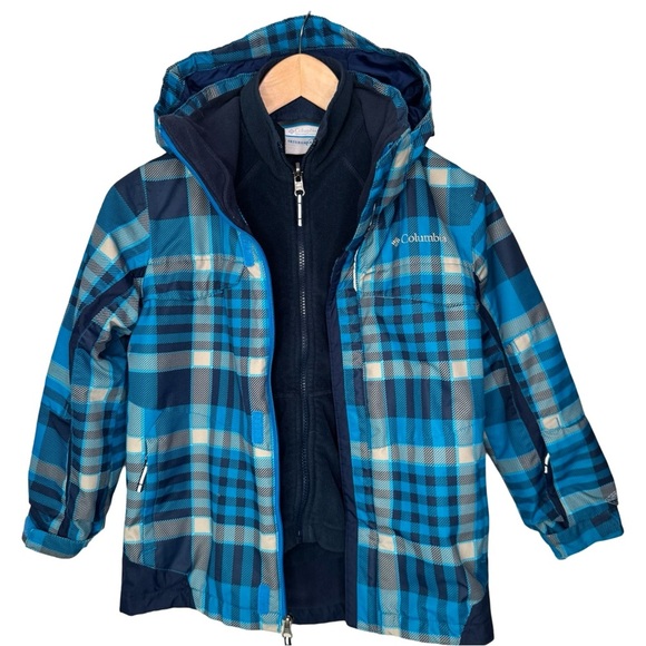 COLUMBIA Kids Unisex Bugaboo Interchange 3 Way Snow Jacket Omni Tech Waterproof - Picture 1 of 16